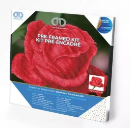 Haft diamentowy Diamond Dotz Czerwona róża DDK5038