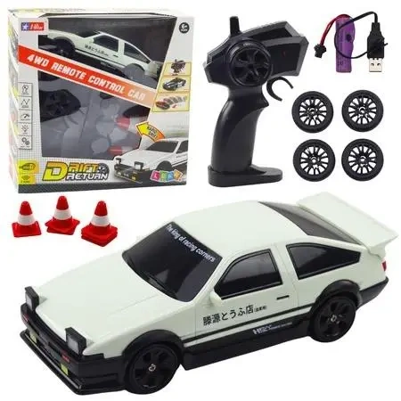 Auto sportowe RC z wymiannymi kołami białe - Leantoys