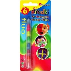 Kredki do malowania twarzy fluo 6 kolorów - Titanum