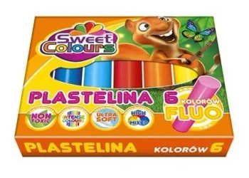 Plastelina fluo 6 kolorów - Sweet colours