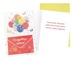 Karnet B6 Wszystkiego najlepszego (balony) - kukartka