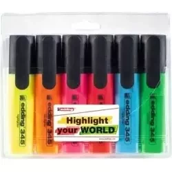 Zakreślacz 2-5mm 6 kolorów - Edding