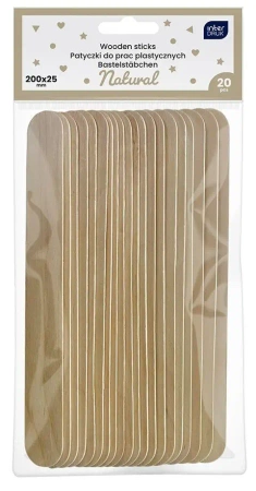 Patyczki naturalne do prac plastycznych 200x25mm - INTERDRUK