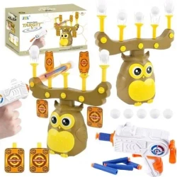 Gra strzelecka sowa pistolet piłeczki karty celu - Maksik