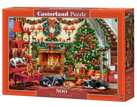 Puzzle 500 Cozy Fireplace - Castorland
