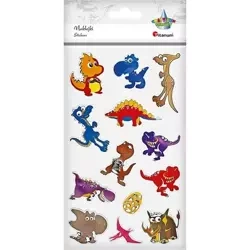 Naklejki foliowe dinozaury mix 13szt. - Titanum
