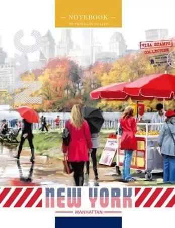 Notatnik ozdobny 128x165/64K kratka Nowy Jork park - Fresh