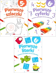Pierwsze szlaczki + cyferki + literki PAKIETx3 Dragon - praca zbiorowa
