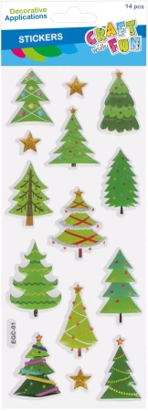 Ozdoba Bn Naklejki Puffy Choink 14szt Cf12/288