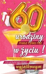 Karnet Urodzinowy 60 + naklejka - YEKU
