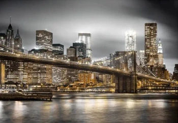 Diamentowa Mozaika Nowy York Most Brookliński o zmierzchu  NO-2003033 - Norimpex