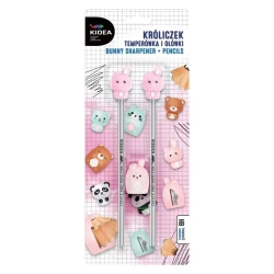 Temperówka z ołówkami Króliczek KIDEA - DERFORM
