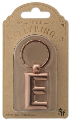 Metalowy brelok do kluczy litera E Keyring - IF