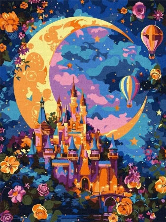 Malowanie po numerach - Księżycowa fantazja 30x40 - Ideyka