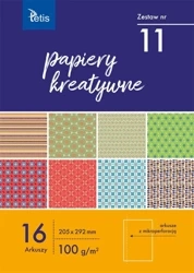 Papiery kreatywne A4/16K zestaw 11 - Tetis