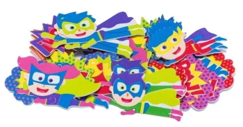 Naklejki z pianki superbohaterowie 28szt - Brewis