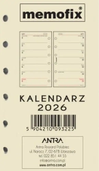 Wkład kalendarzowy 2026 Memofix A6 TNS - Antra