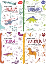 Pakiet Dinozaury. Robaki. Pojazdy. Zwierzęta Kocham rysować Dla dzieci - Opracowanie zbiorowe