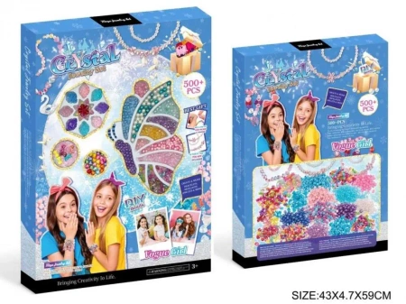 Zestaw koralików Motylek ponad 500szt - Madej