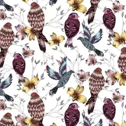 Karnet kwadrat CL0412 Etniczne ptaki - Clear Creations