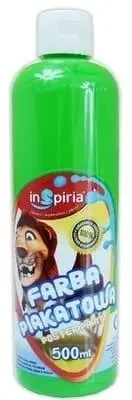 Farba plakatowa zielona 500ml - InSpiria