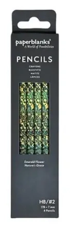 Ołówek Emerald Flower 4szt - Paperblanks