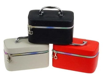 Kuferek S z lusterkiem na zamek 19x11x10cm MIX - ADAR