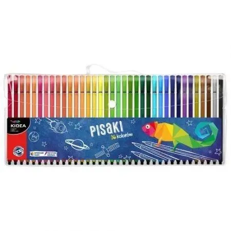 Pisaki w etui 36 kolory KIDEA - DERFORM