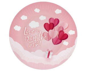 Talerzyki papierowe Love 18cm 6szt - Godan