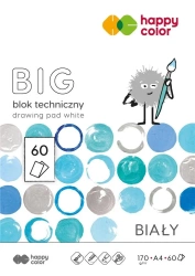 Blok techniczny biały A4/60K BIG HAPPY COLOR - GDD