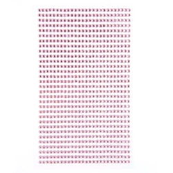 Kryształki samoprzylepne light pink 3mm 806szt - Dalprint