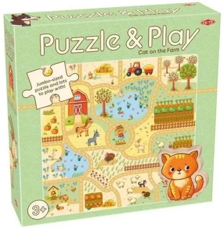 Puzzle z grą: Kot na farmie - Tactic