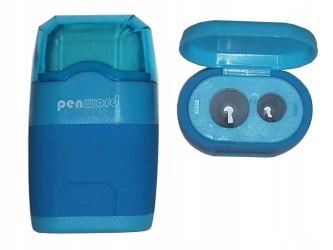 Temperówka manualna, podwójna, z pojemnikiem Penword zielony