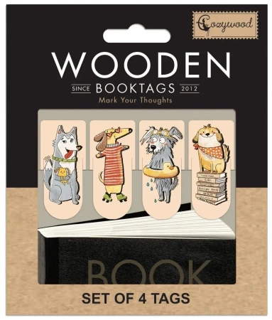 Zakładki drewniane do książki Psy - Cozywood