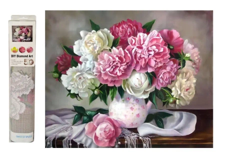 Mozaika diamentowa kwiaty w wazonie J51046 - SWEDE