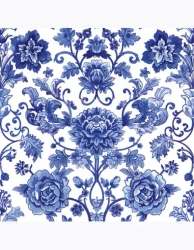 Serwetki DAISY Lunch SD 330x330 Kwiaty niebieskie 043101 - POL-MAK