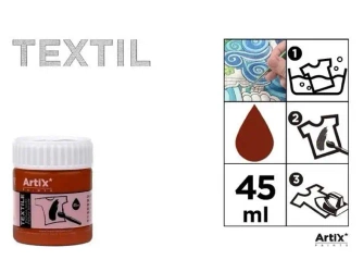 Farba do tkanin ziemia brunatna 45ml (6szt) - Artix