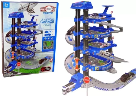 Parking policyjny czteropoziomowy 1:64 - Leantoys