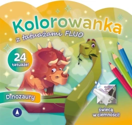 Kolorowanka z tatuażami fluo Dinozaury - praca zbiorowa