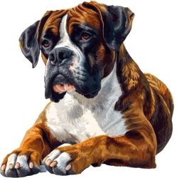 Diamentowa Mozaika Pies bokser leżący NO-2003089 - Norimpex