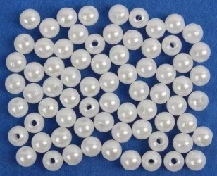 Koraliki 5mm białe 40g - Fandy