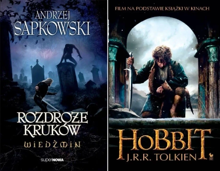 2W1 HOBBIT CZYLI TAM I Z POWROTEM + WIEDŹMIN ROZDROŻE KRUKÓW - J.R.R. Tolkien