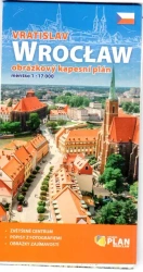 Plan kieszonkowy rysunkowy - Wrocław 1:17000 w.cz - praca zbiorowa