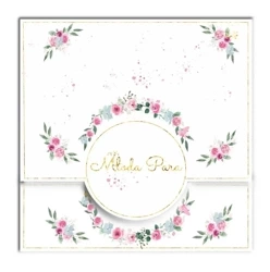 Karnet KW koperta z kółkiem Ślub Gipsówka - Henry