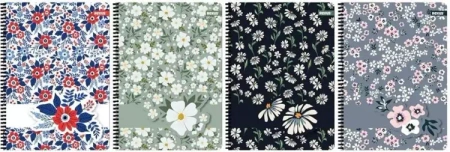 Kołozeszyt A4/80K kratka Flower (5szt) - Beniamin