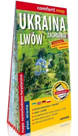 Comfort! map Ukraina zachodnia, Lwów 1:500 000 - praca zbiorowa