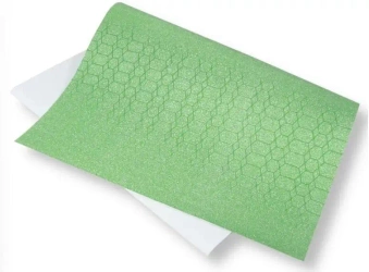 Papier ozdobny brokatowy 140g 40x60cm zielony 5ark - Polsirhurt