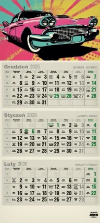 Kalendarz 2026 trójdzielny płaski eko MIX - AVANTI