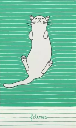 Notes - Feline Fine - Bold Green - Santoro
