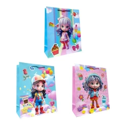 Torebka prezentowa dziecięca L szerokie dno mix - Ju-Piter